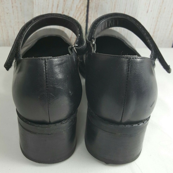Walking Co Black Leather Mary Janes Made in Italy - Picture 6 of 8